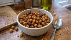 エアフライヤーでカリッと香ばしい：ひよこ豆のスパイススナック簡単レシピ