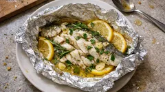 包んで焼くだけでふっくら：スズキのカルトッチョ（レモン×白ワイン）の作り方
